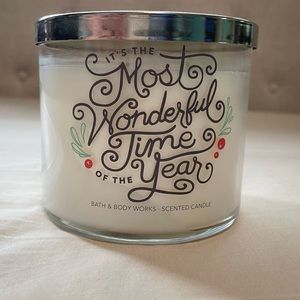 BBW 3 wick candle- It’s the most wonderful time of the year- Fresh Balsam